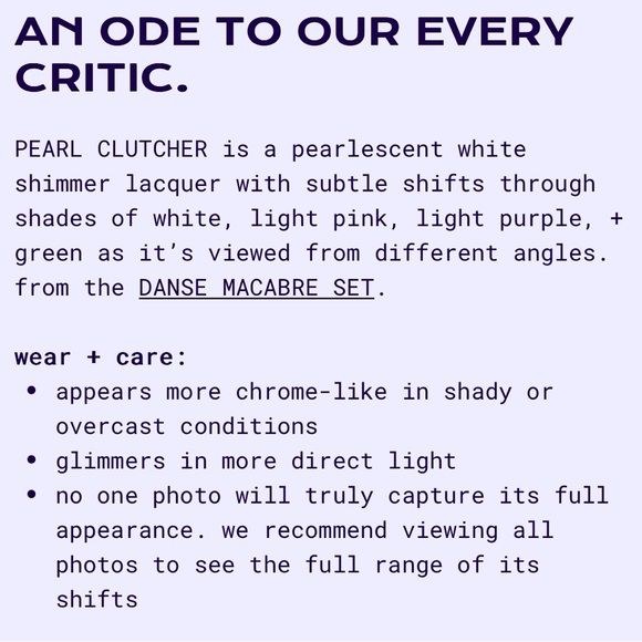 Mooncat Pearl Clutcher and Not Today Satan Nail Polish Set - Picture 15 of 15